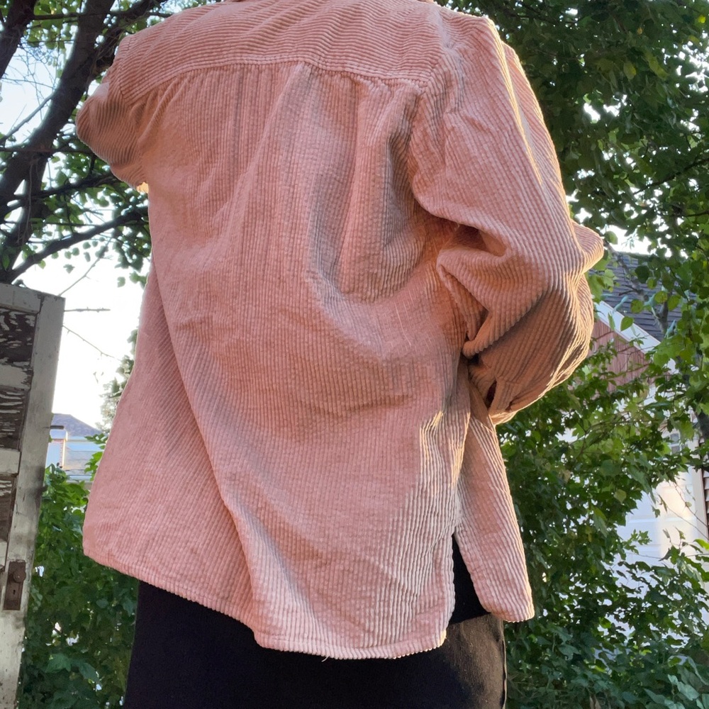 Chadwicks Tan Corduroy Button-Up Shirt